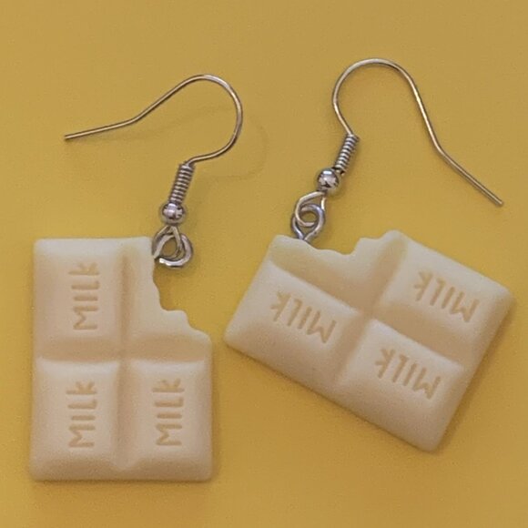 Chocolate Bar Earring. Food Earring, Valentine Earrings, Easter Earring - Picture 8 of 9